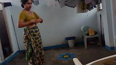 Hairy Indian Wife Changing after Shower  2