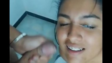 Hot Indian girl takes a facial