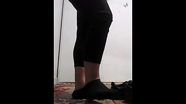 indian girl take offf sneaker(part 2)