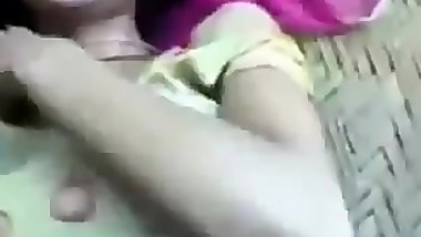 Girl With her Boyfriend Boobs press and bra open.mp4