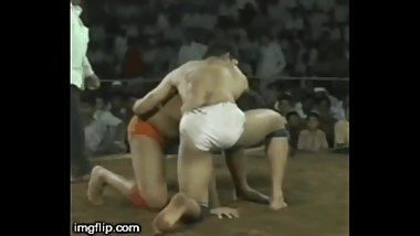 Indian wrestler's hot ass