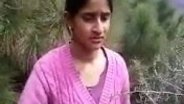 Desi lover kissing in field