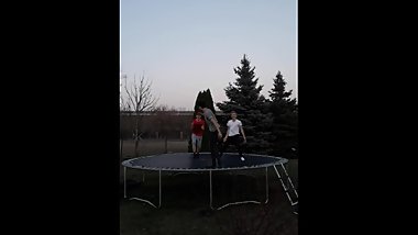 3 indian amaterurs threesome trampoline