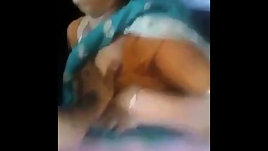 Indian Aunty In Auto Boobs Pressed