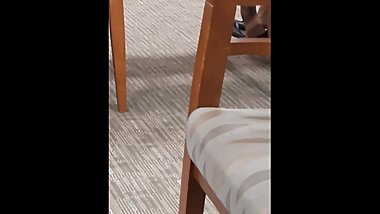 Candid Indian Girl Shoeplay in Hospital Waiting Room