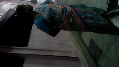 Satin Silk Saree Aunty