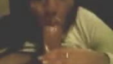 Slutty Indian Girlfriend Harashita licks cream off dick