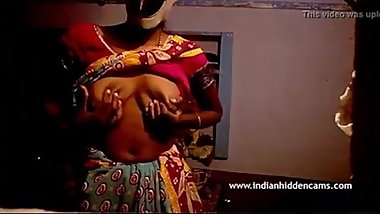 Indian maid boob pressed front of cam for money