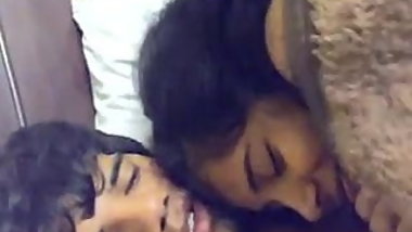 Indian bf and gf Cuddling and pressing boobs