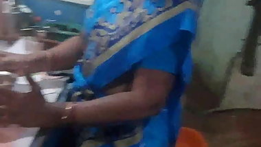 SATIN SILK SAREE AUNTY