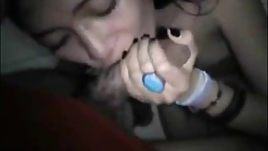 indonesian girl sucks indian small  dick and cum in mouth