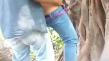 Indian couple outside