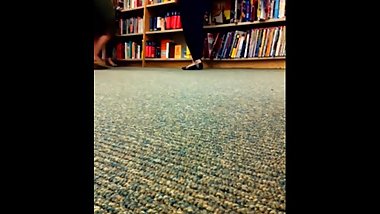 Candid feet in Bookstore Indian girls
