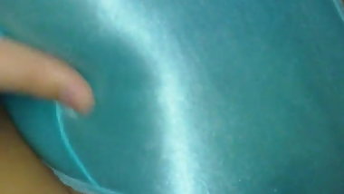 Blue-green panties.