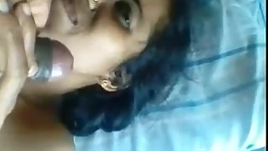 hard blow job in the bed