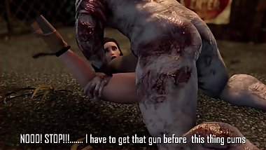 3D Futanari Collection cumshot.