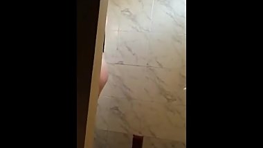 Neha taking bath