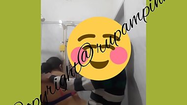 Indian slutty wife PINKI fucked in washroom.