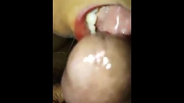 My hot wife sucking my cock and cum