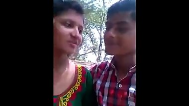 Public boob press and kissing