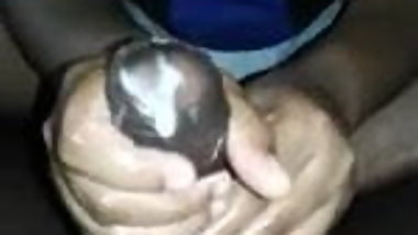 my wife playing with my cock.