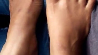 indian feet red toenails teasing fj