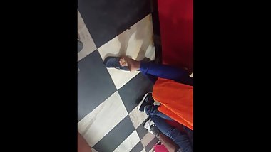 Candid Dirty Feet Flip-Flop Shoeplay of Indian Sales Assistant