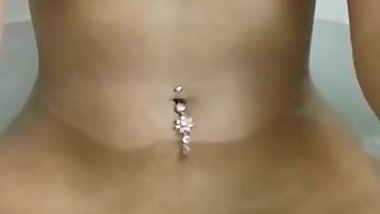 Indian Girlfriend in the Bathtub