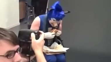 BLUE GUY TAKES HUGE LOAD FROM INDIAN DOWN STREET