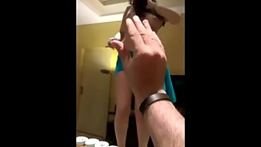 Indian sexy hot girl fully front of her boss nude dancing on the dinner tab