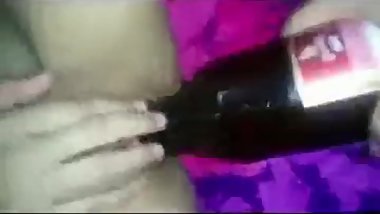 Indian girl masturbation with kingfisher bottle - Indian Porn Videos