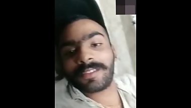 Indian beard guy jerk off show