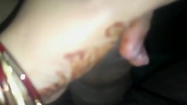 playing with hard cock