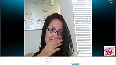 Foreign Paki Webcam Girl laughing at a Tiny Asian Two Inch Puny Paki Penis