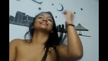 Indian couple webcam cum on face