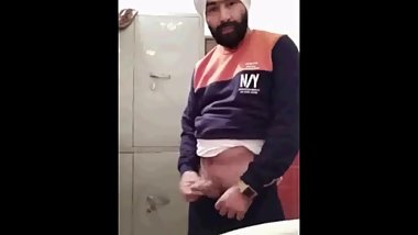 Sardar ji showing his small dick on cam