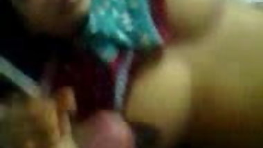 Aunty playing with dick and showing big tits