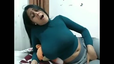 Girl on webcam horny mood