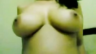 Boobs pressed by BF