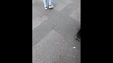 Nice ass Indian Girl at bus stop
