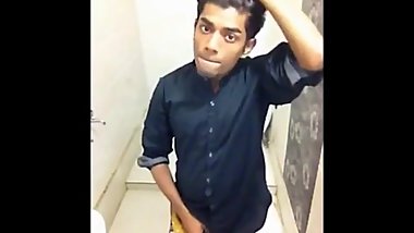 Indian Teen Jerks In Bathroom