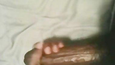 Tamil Nadu Black Adder jerked off by South Indian Dravidian Man on a Table