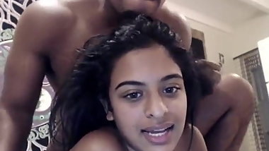 Black Hunk Fucks His Indian Teen Wife On Webcam