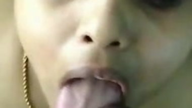 Horny aunty blowjob and get cum 1