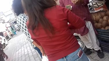 Indian Cute Girl In Tight Jeans Ass Butt