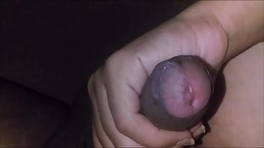 wife playing with cock and cumming