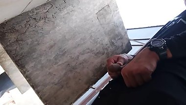Hot hunk pissing