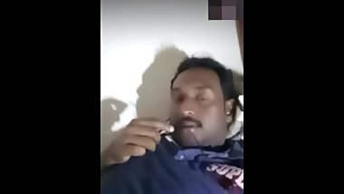 Indian man show black cock