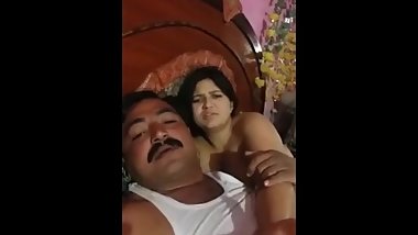 Desi Indian Aunty Sexy Boobs in Bed Enjoying with Hubby
