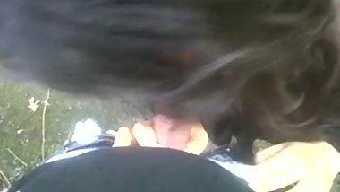 Cute College Girl Giving Hot Blowjob to Lover